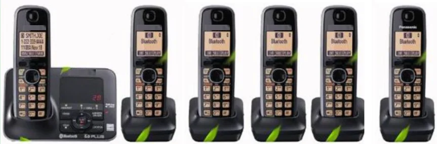 

Digital Cordless Phone With Bluethooth Answer Machine Handfree Voice Mail Backlit LCD Wireless Telephone For Office Home Black