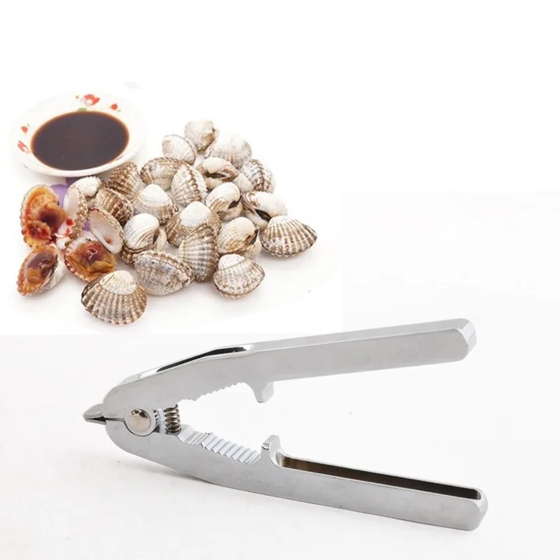 

Useful Zinc Alloy Clam Opener Seafood Scallop Oyster Sea Clam Shell Opener on-slip Clip BBQ Seafood Tools Kitchen Accessories