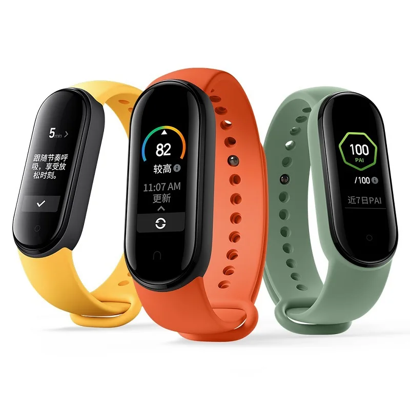 Ремешок силиконовый для Xiaomi Mi Band 5 сменный спортивный браслет Band5 NFC|Ремешки часов|