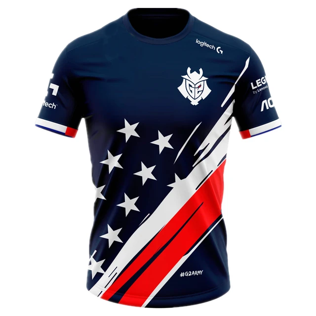 2021 G2 German E-Sports New Sports Uniform G2 National Team Jersey G2 Team T-Shirt League of Legends T-shirt Game 3D Jersey DJ-253