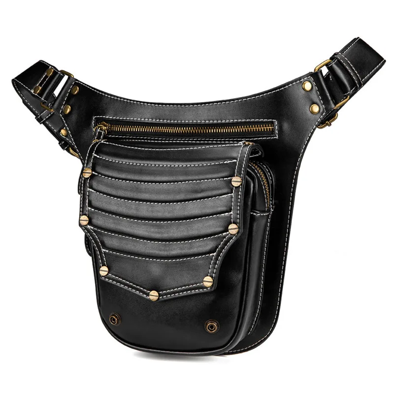 BXX/пара панк Chestpack Ретро сумка через плечо рок для мужчин и женщин Готический Фанни пакеты ретро сплошной цвет мотоциклетные ноги пакет ZA2158