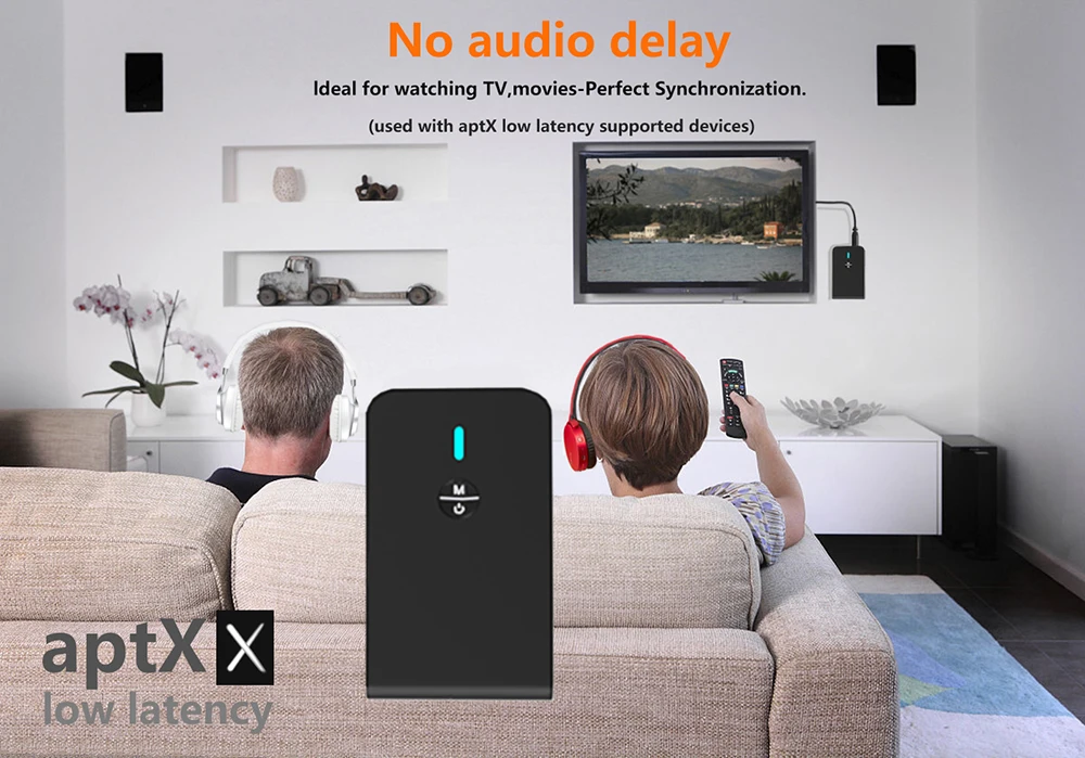 AptX с низкой задержкой 5,0 Bluetooth передатчик приемник 2 в 1 аудио беспроводной адаптер для автомобиля ТВ ПК динамик наушники 3,5 мм Aux разъем