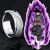 Anime Super Z Goku DBZ Black Adjustable 925 Sterling Silver Time Finger Ring For Women Men Cosplay Jewelry Ring Band Gifts 1
