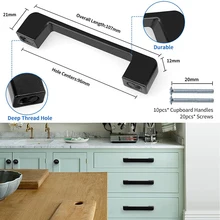 

1Pcs Cabinet Handles Kitchen Door Handles Drawer Knobs Aluminum Alloy Wardrobe Door Handles Brushed Modern Style Hardware NEW