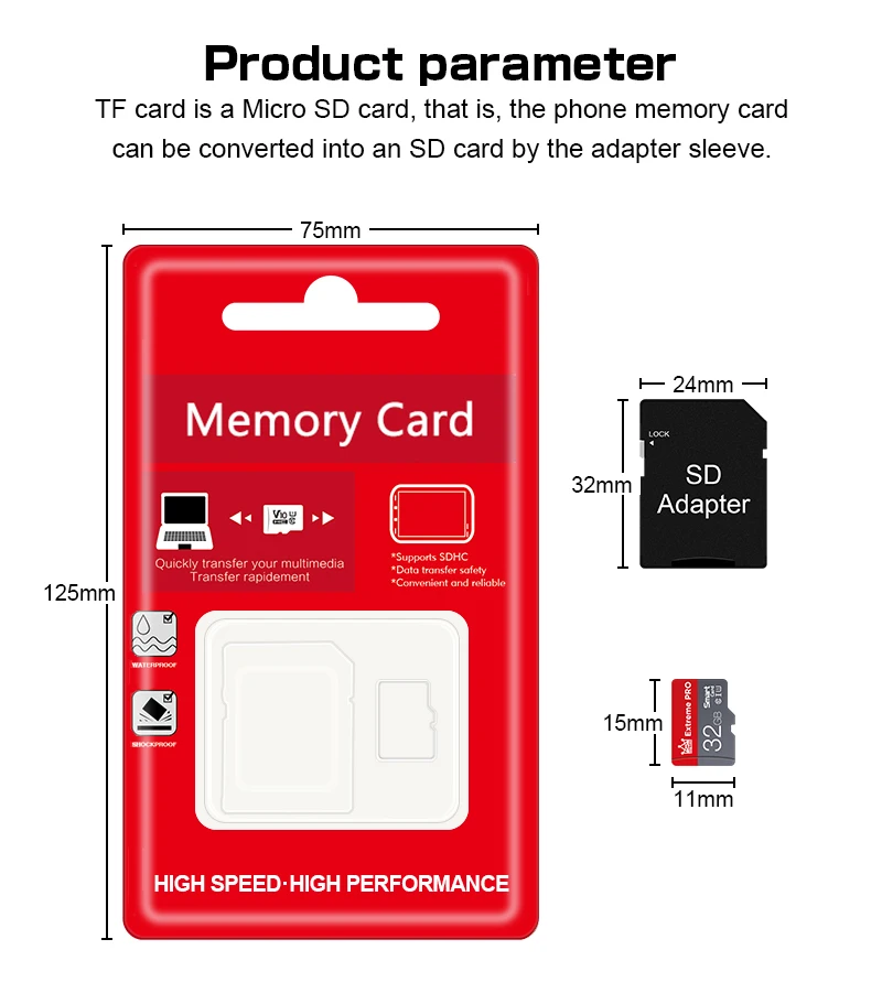 Micro SD Card Class10 memory card 64 gb 128 gb U3 Mini microSD flash drive 16gb 32 gb cartao de memoria TF Card For iPhone ipad