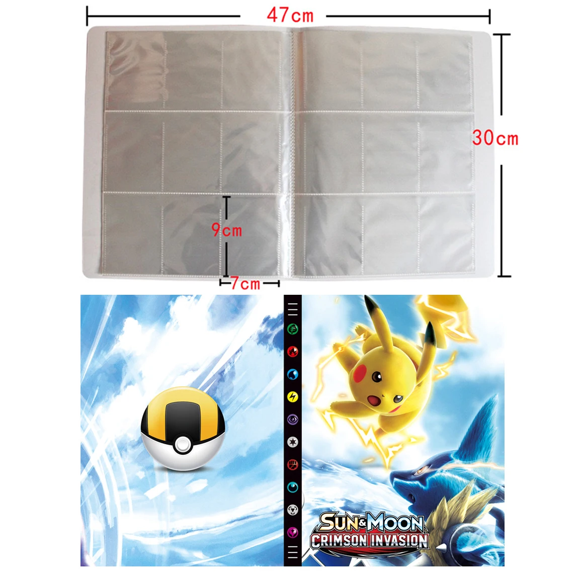 Álbum de tarjetas de gran capacidad para Pokemon, cartas de Pokemon de alta capacidad, regalo de cumpleaños, 432