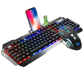 

Gaming Keyboard Mouse Wired Backlight Mechanical Feel Keyboard Gamer Kit 2000DPI Gaming Mouse Set for PC Laptop Desktop