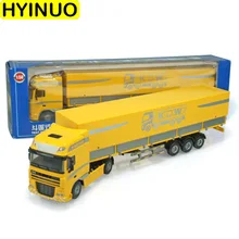 Edição 1/50 KDW refinado simulação Diecast Liga de Metal Modelo de Carro Caminhão de Transporte de Carga Contêiner de Reboque Crianças Toy Vehicle mostrar