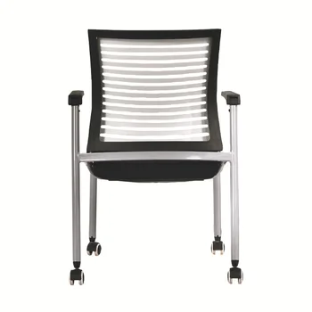

Free Shipping Inventory plastic conference chair adjustable sitting board conference chair portable with wheels training Chair