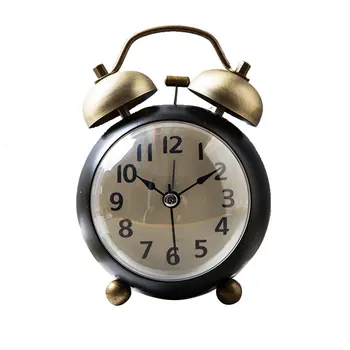 

Personalized Retro Vintage Night Light Student Metal Alarm Clock Luminous Kids Desk Alarm Clock Living Room Alarm Clocks II50NZ