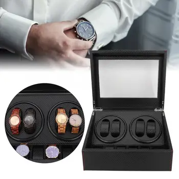 

Watch Holder 4+6 Automatic Watch Winder Box Display Storage Box for Wristwatch Mechanical Watch 110-240V US Plug for watch