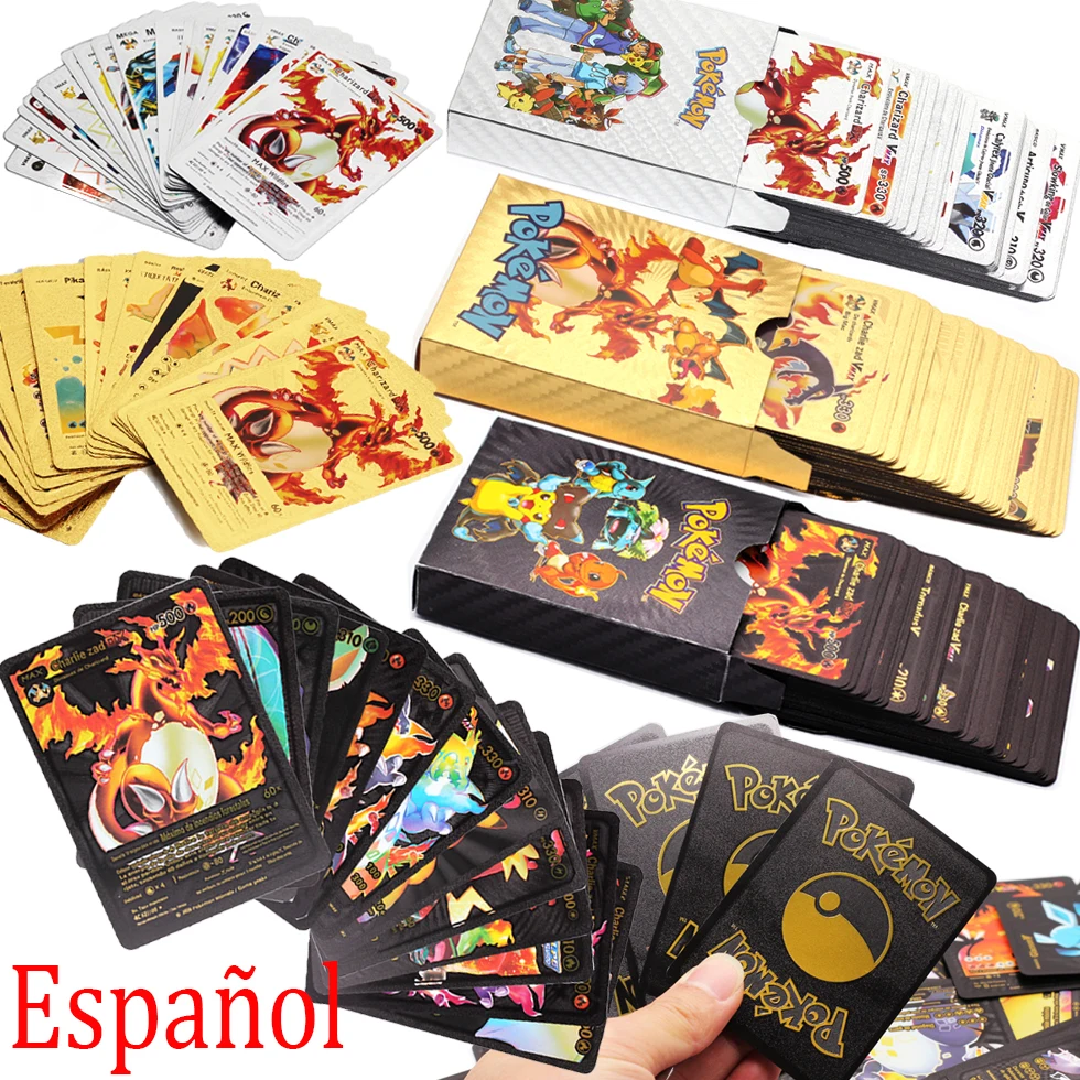 54 шт. набор металлических золотых карт в виде покемона | Игрушки и хобби