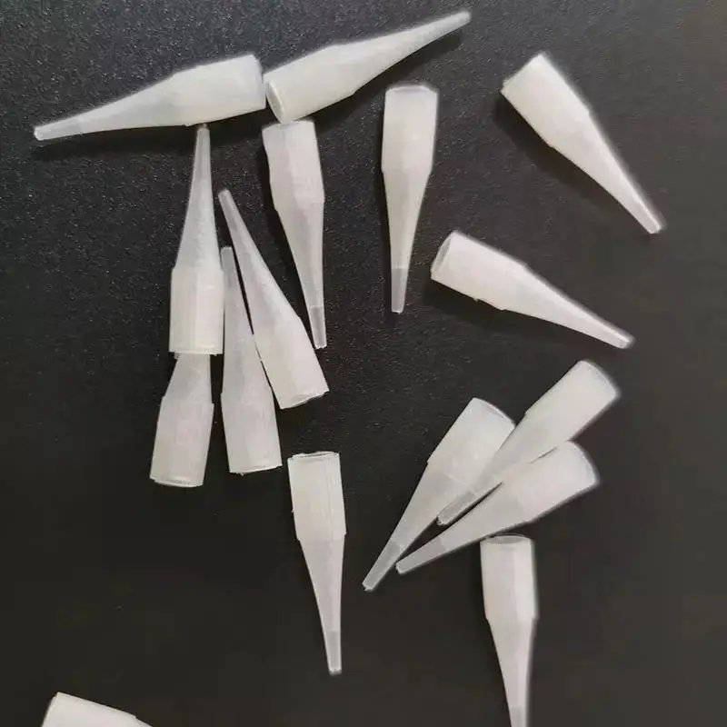 500Pcs 1RT Needle Caps Eyebrow Tattoo Needle Tips For Permanent Makeup Plastic Tattoo Caps Matched For 1R Needles