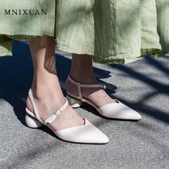 

Fashion sandales femme women shoes sandals ladies shoes 2020 summer new pinted toe high quality strange medium heels size 32 43