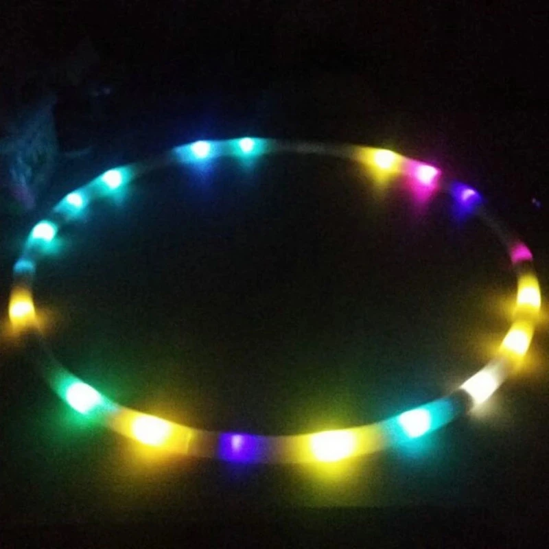 Sport Fitness Hoop 90CM LED Flashing Yoga Circle body building Ring fitness hoop