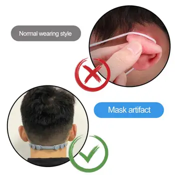 

3Pcs Mask Extension Buckle Earmuffle Artifact Mask Strap Silicone Adjustable Anti-slip Ear Protection Mask Hooks Reusable Unisex