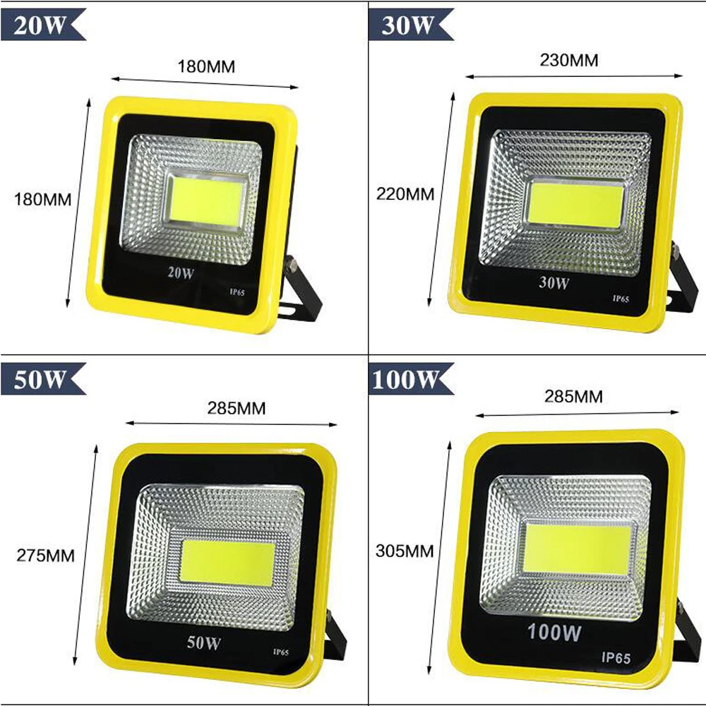 Прожектор, светильник, наружный светильник, проектор, отражатель, для улицы, настенный, водонепроницаемый, для сада, квадратный Точечный светильник, 100 Вт, 200 Вт, прожектор, светильник светодиодный COB