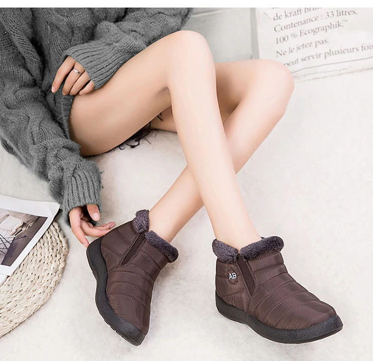 Г., женские зимние ботинки теплые зимние ботильоны для женщин водонепроницаемая обувь женская теплая зимняя обувь на меху botas mujer