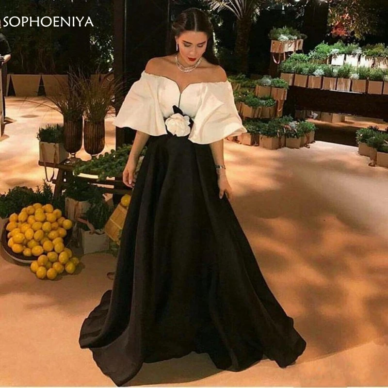 Half Sleeve Muslim Evening Dress Plus 