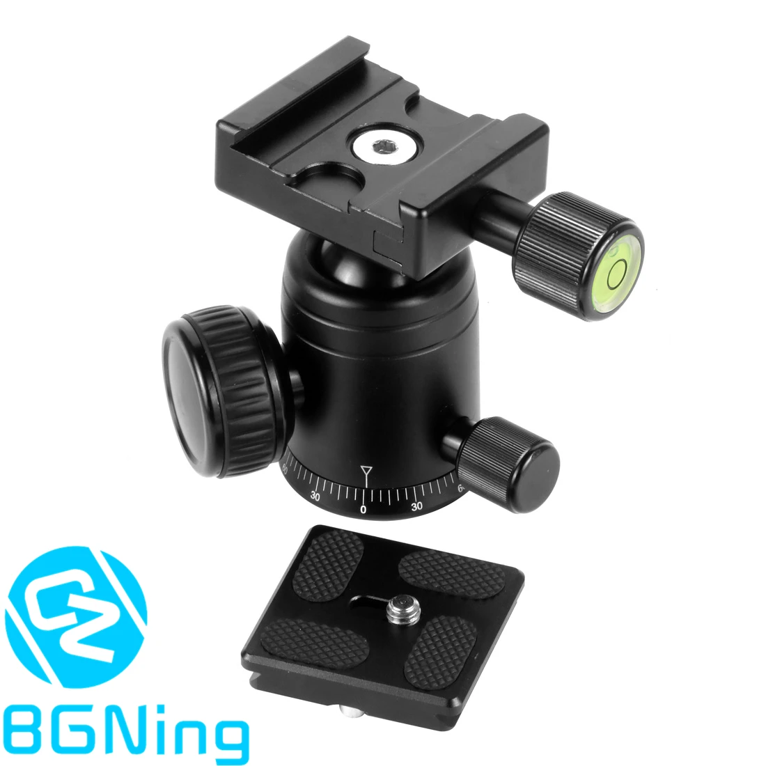 

360 Swivel Aluminum Alloy Heavy Duty Camera Tripod Ball Head + QR Quick Release Plate Mount for DSLR Camera Photo Video Studio
