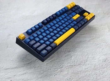 G-MKY OSA Midnight blue KEYCAP PBT DOUBLE SHOT Keycap FOR Cherry MX switch keycaps for Wired USB Mechanical Gaming keyboard pro wired rgb mechanical keyboard bluetooth wireless cherry switch gaming keyboard double shot backlit keycaps for gamer