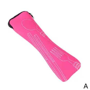 

20cm Tableware Bag Portable Zipper Nylon Dinnerware Outdoor Knife Travel Lightweight Bags accessory Bag Spoon Fork Organize X5B4