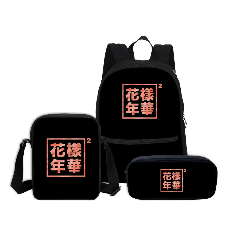 SUGA 93 3D с буквенным принтом детские школьные рюкзаки модные 3 шт. женские школьные сумки набор холщовый рюкзак сумка на плечо рюкзак - Цвет: Серый