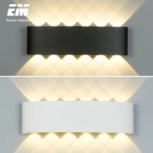 IP65 COB светодиодный открытый водонепроницаемый крыльцо огни современный дом f Декор вверх вниз алюминиевый настенный светильник коридор балкон AC85-265V ZBW0010
