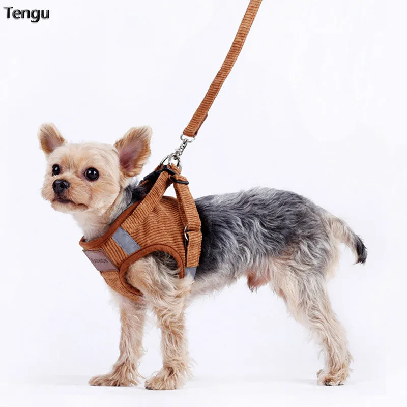 Pet Khaki Vest Style Chest Strap Full Cat Collar Outdoor Management Behavior Accessories buffalo plaid dog leashes | Дом и сад