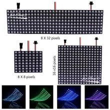 WS2812 schermo a pannello programmabile a LED flessibile digitale indirizzabile individualmente Display a colori a colori dc5v 8*8,16*16,8*32 pixel