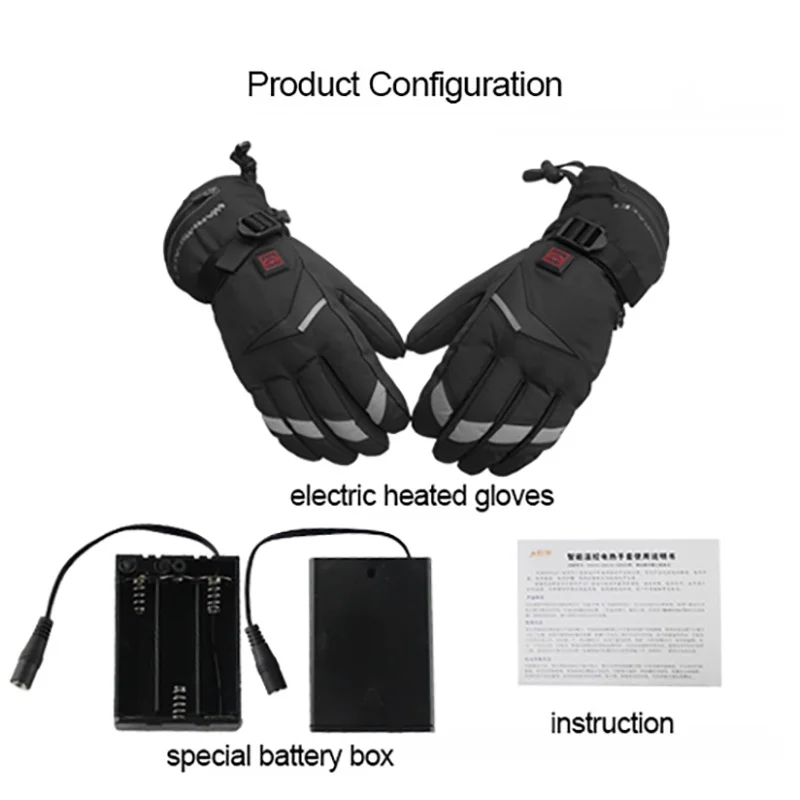 Уличные зимние электрические термальные перчатки водонепроницаемые USB перчатки с подогревом на батарейках с сенсорным экраном для катания на лыжах и велоспорта зимняя рукавица