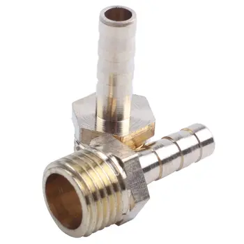 

HTHL-9 Pcs Brass 6mm Fuel Gas Hose Barb 1/4 inch Male Thread Coupling Fitting Gold