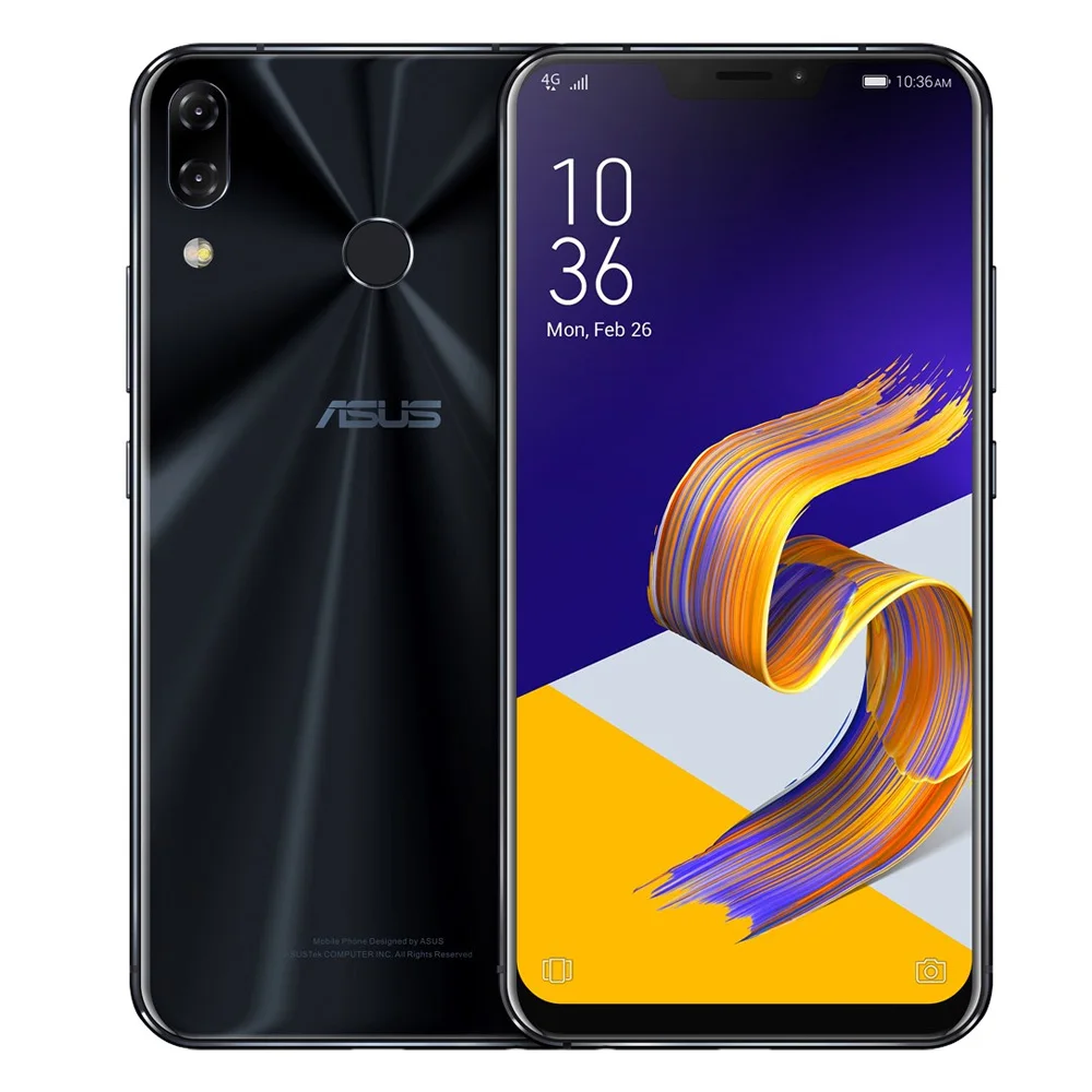 Синий Мобильный телефон ASUS Zenfone 5 ZE620KL 4G с зазубриной 6,2 дюймов 19:9 FHD+ Android 8,0 4 Гб 64 Гб 12 Мп+ 8 Мп NFC 3300 мАч - Цвет: Синий