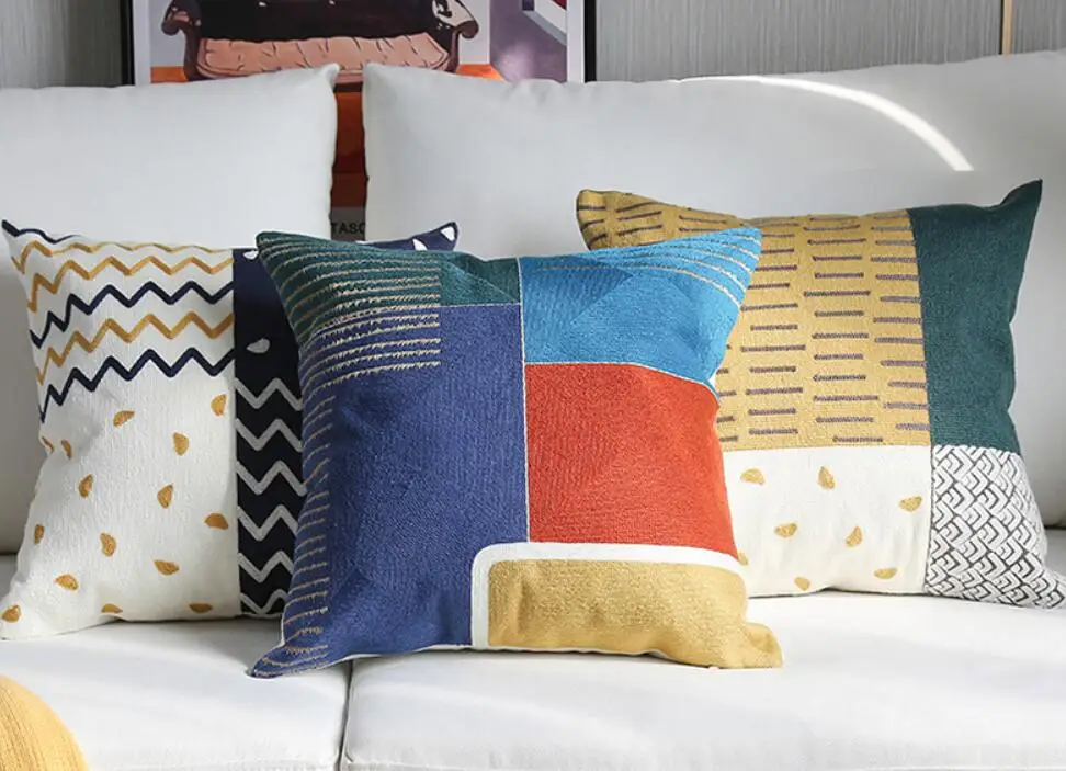 

Nordic minimalist pillowcase square cushion cover sofa color matching pillowcase