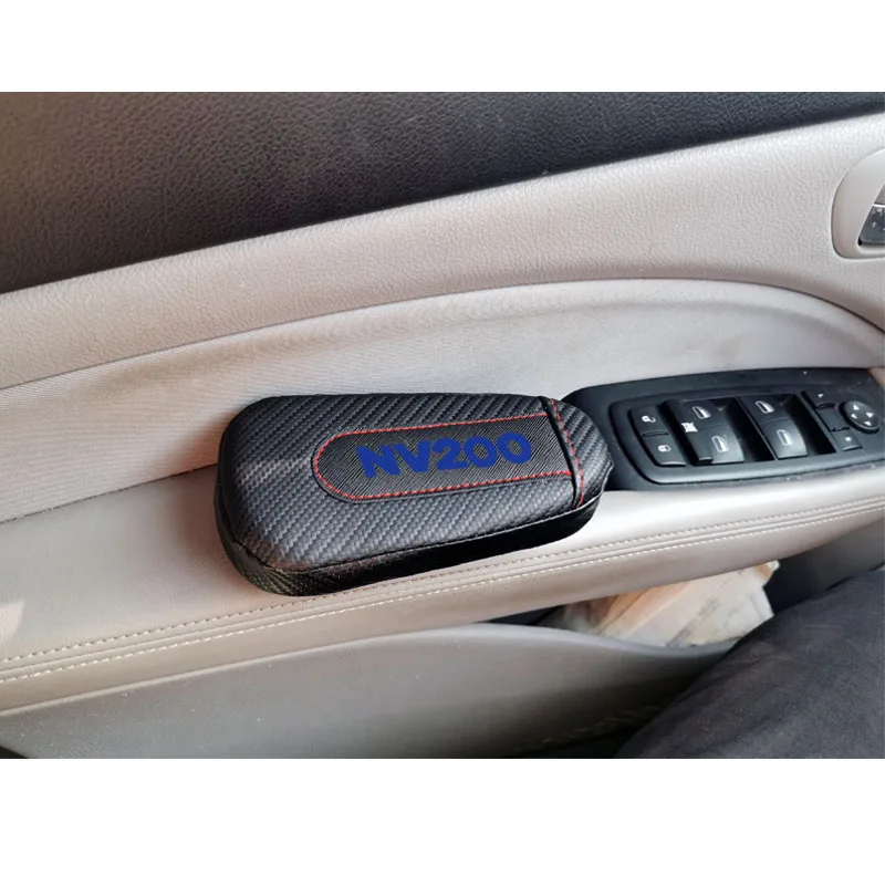 Для Nissan Nv200 1 шт. углеродное волокно кожа авто подушка для ног наколенник