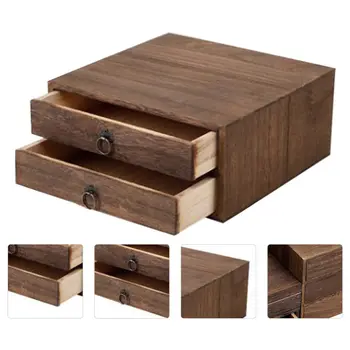 

1 Set of High Grade Vintage Pu'er Tea Box Tea Drawer Box Holder Drawer Tea Drawer for Tea Cake