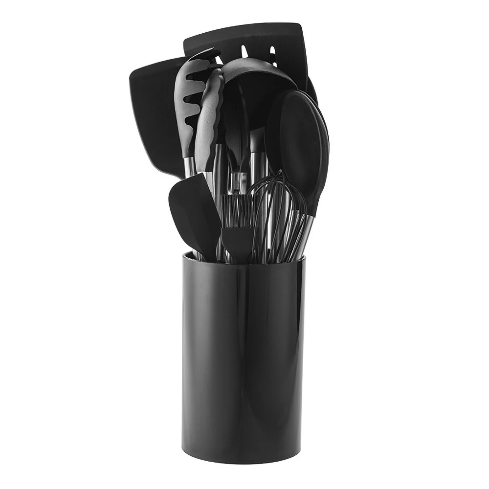 

Hot 14pcs Cooking Tools Set Premium Silicone Kitchen Cooking Utensils Set With Storage Box Turner Tongs Spatula Soup Spoon