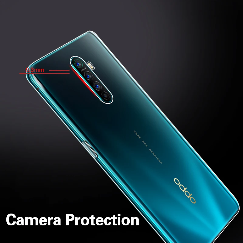 Для Realme X2 Pro Чехол прозрачный мягкий ТПУ полный защитный чехол для OPPO Reno Ace прозрачный телефон Fundas Coque Capa