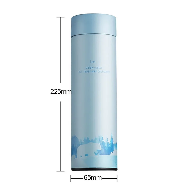 500ml Blue White Новая вакуумная фляга из нержавеющей стали Термоизолированный бутыль для чая или воды кружка с заварки термос для путешествия стакан для кофе 500 мл - Цвет: 500ml Blue White