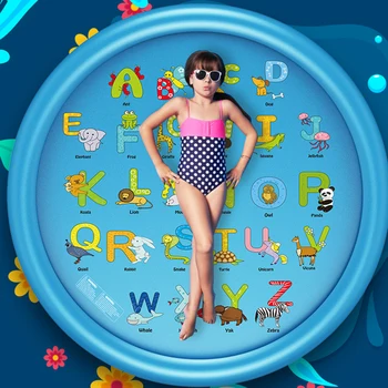 

Round Splash Pad Mat Water Toys for Kids Style_C