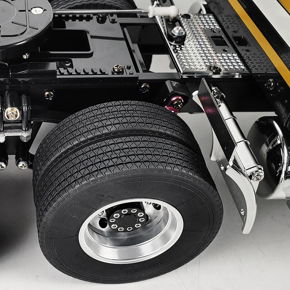 YEAHRUN 22/25/28/30 mm Gummireifen Radreifen für Tamiya 1/14 RC Anhänger Traktor LKW Vorder- und Hinterradfelgen Zubehör Teil – Detail 18