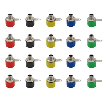 

10PCS/lot 5 Color 4mm Banana Binding Post 4mm Banana Female Socket Plug Adapter DIY Red Black Green Yellow Blue