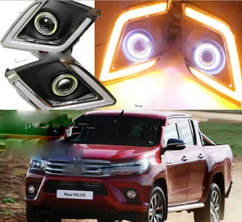 

2005-2017 HILUX REVO Chrome cover Angel Eye Fog Light LED Fog Light Assembly for HILUX pickup