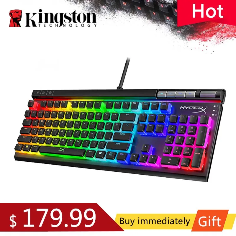 Механическая игровая клавиатура Kingston HyperX Alloy Elite2 RGB с красной осью 100%