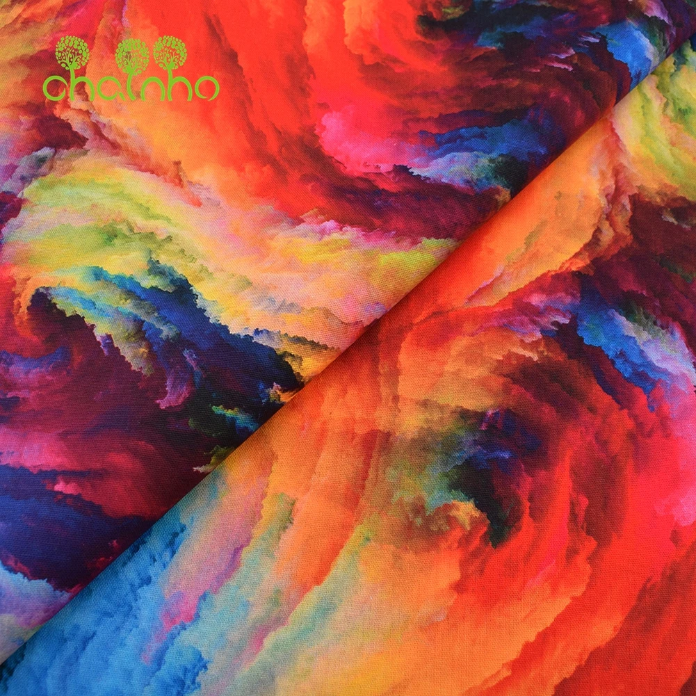 Chainho,Plain Cotton Fabric,Patchwork Cloth,Orange Color Series Of Handmade DIY Quilting & Sewing Crafts,Cushion,Bag Material