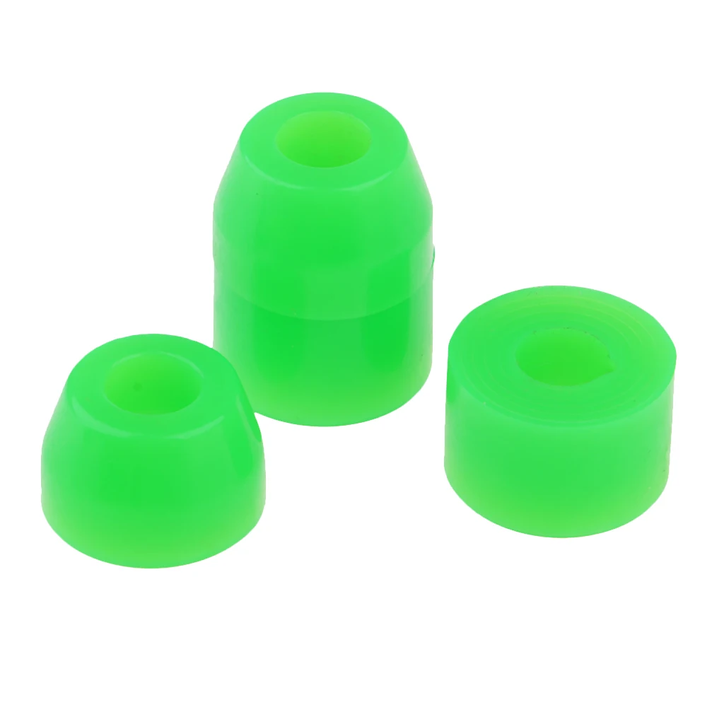 10pcs Skateboard Bushings, Trucks  Cups Hardware, for Skateboard Truck Longboard Cruiser, Green, Black, 85A