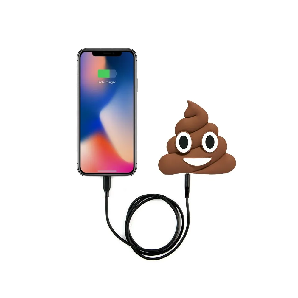 Mojipower внешняя батарея для мобильного телефона, 2600 mAh powerbank, забавный, красочный дизайн, Poo Форма