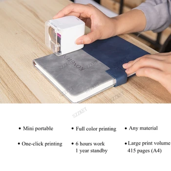

Handheld Mobile Printer Paperless Multi-surface tattoo photo logo pattern bar code Portable MINI Color Printer