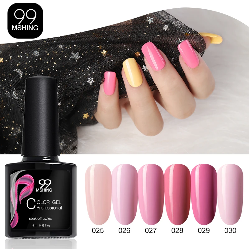 Mshing99 Гель лак красный набор все для маникюра Полупостоянный Vernis верхнее покрытие