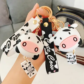 

Cartoon Keychain Man Cow Women Key Chain Bags Creative Key Ring Pendant High Quality Kids Key Holder Jewellery Silicone Chaveiro
